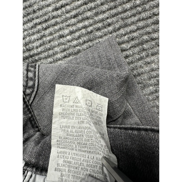 Lee Flare Jeans Womens 6S Gray Medium Wash Raw Hem Fringe‎ Stretch Denim 26x31 - Picture 6 of 8